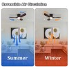 42" Ceiling Fan with Light, 3 Dark Walnut Wood Blades, Remote Control, Reversible DC Motor for Living Room - 4 of 4