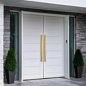 Modern Contemporary Long Stainless Steel Push Pull Door Handle for Home Entrance Glass Shower Wooden Barn Square Series - Gold - 36-Inches - 1 of 4