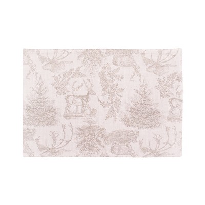 C&F Home Jacquard Stag Clay Placemat Set of 6