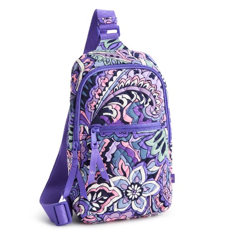 Vera Bradley Women's Outlet Cotton Essential Sling Backpack Floral Swirls