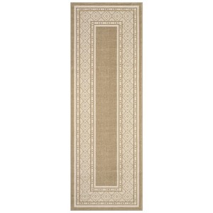 Modern Neutral Bordered Area Rugs, Soft Washable Solid Geometric Runner Rugs Living Room Bedroom Dining Nursery Apartment Dorm Office Farmhouse Decor - 1 of 4
