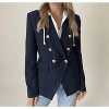 Women's Double Breasted Blazer With Hoodie - SIX/FIFTY - 3 of 3