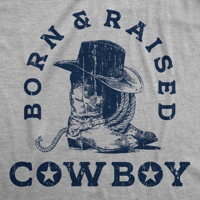 Мужские футболки Crazy Dog T-Shirts, Inc. Mens Funny T Shirts Born And Raised Cowboy Sarcastic Western Graphic Novelty Tee For Men - Crazy Dog Men's T Shirt With Sarcastic Sayings Light L — фото 2