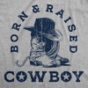 Mens Funny T Shirts Born And Raised Cowboy Sarcastic Western Graphic Novelty Tee For Men - Crazy Dog Men's T Shirt with Fun Design - 2 of 4