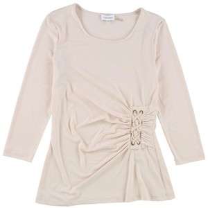 Calvin Klein Womens Side Lace Up Pullover Blouse - 1 of 2