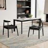 SEVOBAL Dining Chairs Set of 2 Modern Style Parsons Modern Kitchen Room Chairs with Solid Wood Legs for Kitchen Living Room, Black, 54"*56"*76" - 2 of 4
