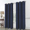RT Designer Collection Calypso Shimmer Jacquard 2 Pack Grommet Curtain Panel Pair 36" x 84" Navy Blue - 2 of 4
