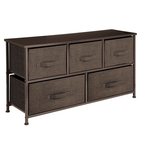 Mdesign Extra Wide Dresser Storage Tower With 5 Drawers Target