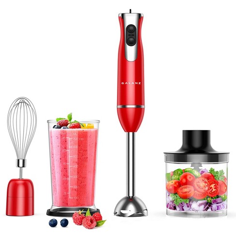 Immersion Blender 4-in-1 6 Speed Hand Mixer Set Whisk Food Processor Cup