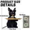 Itopfox French Bulldog Statue Tray Organizer 9.3 Inch Entryway Key Bowl Candy Dish Piggy Bank Resin Decor for Desk Table 1 Piece - 2 of 4