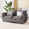 Okak Mid Century Designed Loveseat Sofa Futon Couch with Arm Pillows,Comfy 2-Seat Sofa Couch for Living Room,Apartment - 2 of 4