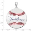Black Bow Jewelry Sterling Silver Rollie Fingers Signature LG Enamel Baseball Pendant - 4 of 4