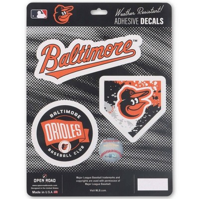 MLB Baltimore Orioles Sticker Decal - 3pk