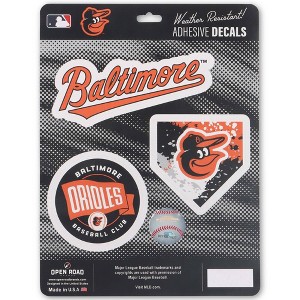 MLB Baltimore Orioles Sticker Decal - 3pk - 1 of 4