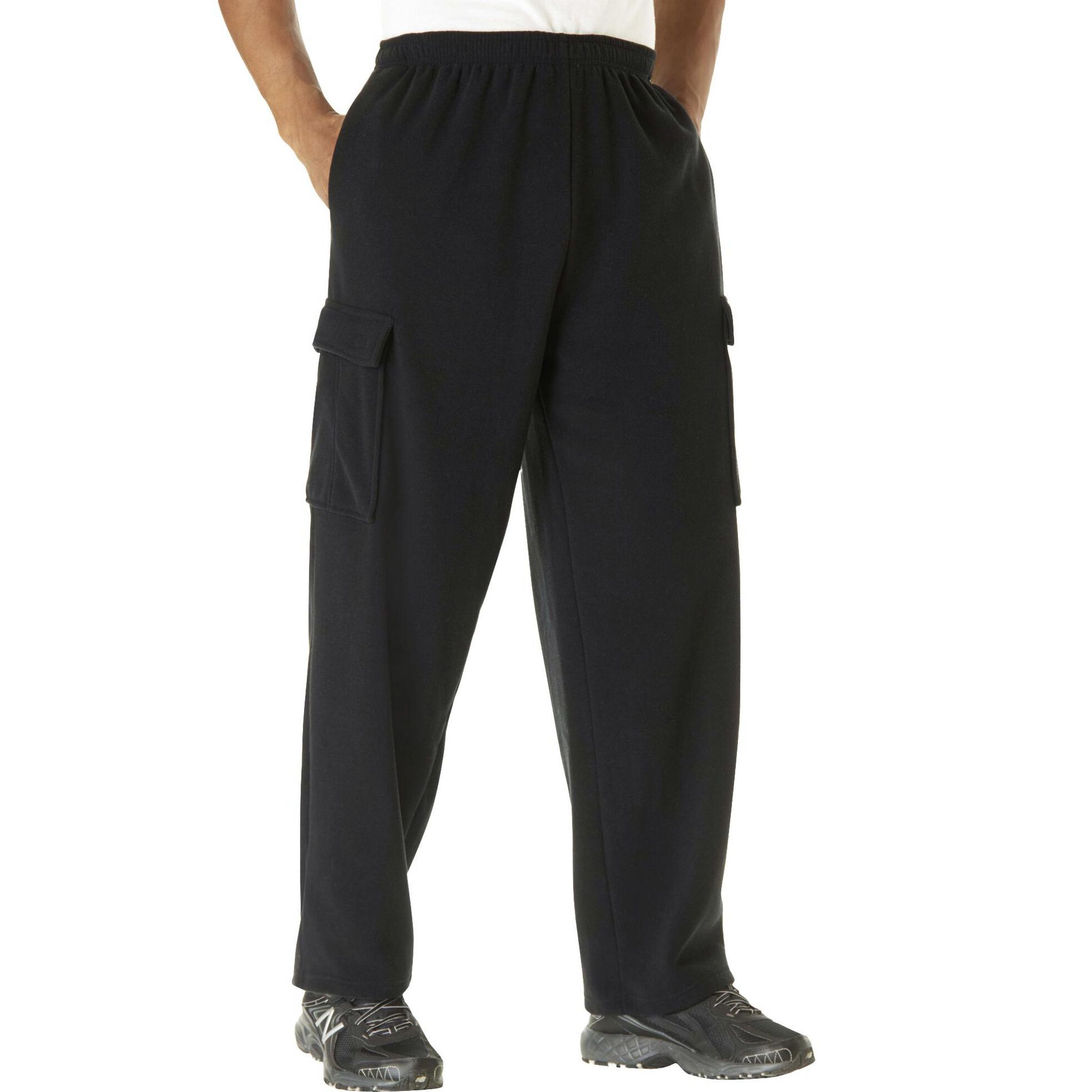 KingSize Explorer Plush Fleece Cargo Pants - 2XL, Black