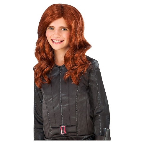 Kids Marvel Captain America Civil War Black Widow Costume Wig Red