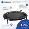 Stamina Products 36 Inch Round Foldable Full Body Cardio Fitness Trampoline with LCD Workout Track Monitor and Smart Audio Coaching App, Black - 2 of 4