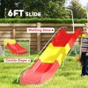 6ft Slide for Kids, Metal Freestanding Playground Equipment with Climbing Ladder, for Backyard, Outdoor, Indoor - 4 of 4