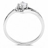 Slickblue Polished Stainless Steel CZ Engagement Ring - Clear Round Halo Stones, Promise Ring for Women, Size 5-10 - 4 of 4