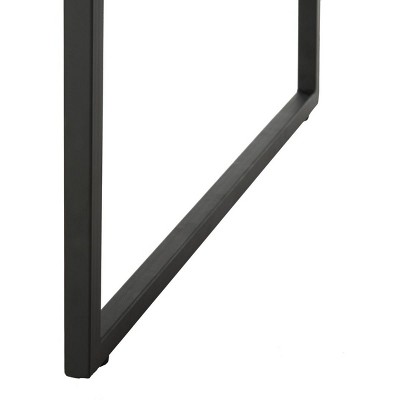 Tristan 43'' Black Wood and Metal Transitional Coffee Table