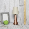 Creekwood Home 11.42" Chic and Contemporary Mini Touch Lamp Rose Gold with Cream Shade - 4 of 4