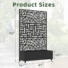 Wooakway 72"H Metal Planter Box with Trellis Raised Garden Bed with Arbor Privacy Screen with Wheels - 4 of 4