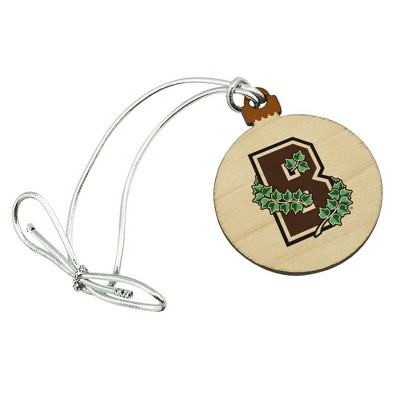 Brown University Secondary Logo Mini Small Tiny Wood Christmas Tree Holiday Ornament