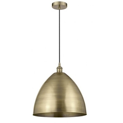 Edison Dome - 1 Light Cord Hung Mini Pendant In Industrial Style-18.75 Inches Tall and 16 Inches Wide