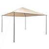 vidaXL Gazebo Outdoor Canopy Tent Patio Pavilion Wedding Party Tent with Roof - Beige 157.5" x 157.5" - 2 of 4