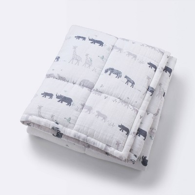 Muslin Quilt Two by Two Baby and Toddler Blanket - Animals - Cloud Island™