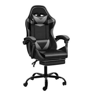 Racing Video Backrest and Seat Height Recliner Gaming Office High Back Computer Ergonomic Adjustable Swivel Chair, With Footrest