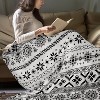 Lomsoe Christmas Throw Blanket for Couch, Holiday Christmas Reindeer Snowflakes Flannel Blanket, Soft, Cozy, Warm Winter Throw Decor. - 3 of 4