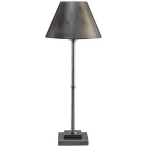 26.38" Belldunn Antique Pewter Metal Table Lamp - Signature Design by Ashley: Marble Base, UL Listed, Empire Shade - 1 of 4