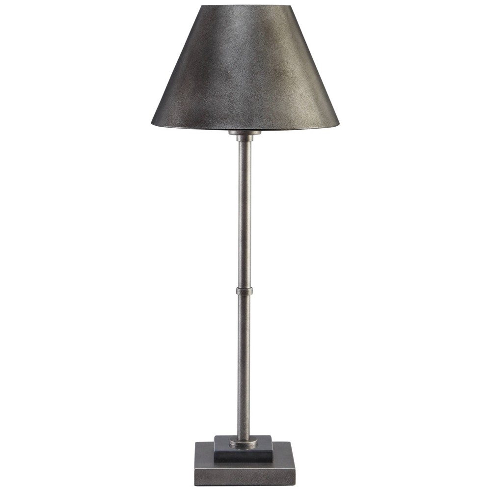 Photos - Floodlight / Street Light 26.38" Belldunn Antique Pewter Metal Table Lamp - Signature Design by Ashl