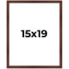 PosterPalooza | Classic Modern Brown Picture Frame - UV Acrylic, Foam Board Backing, Hanging Hardware - 2 of 4