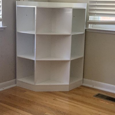 Costway 3-tier Kids Storage Shelf Cubes W/3 Baskets Corner Cabinet Organizer  White : Target