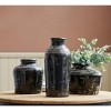 Ceramic Vase Distressed Black and Ivory Stripe Design – 17.5 Inch by Melrose - 3 of 3