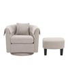 NicBex Swivel/Velvet Barrel Accent Chair & Ottoman Set Modern Armchair Sofa for Living Room or Bedroom - 4 of 4