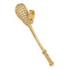 Black Bow Jewelry 14k Yellow Gold Large 3D Lacrosse Stick Pendant - 4 of 4