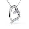 Pompeii3 1/2ct Diamond Heart Pendant Gold 18" Necklace Lab Created - 3 of 4