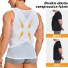 NEBILITY Compression Shirt for Men Slimming Undershirt Body Shaper Tank top for gynomastica Sleeveless Shapewear Vest Men - 4 of 4