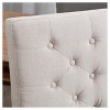 Set of 2 Linden Tall Back Natural Fabric Dining Chairs Natural - Christopher Knight Home - 2 of 4