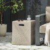 KWPZQEB Outdoor Fire Pit, Propane Tank Holder, Outdoor Tank Storage Table with Cut-Out Handle, Magnesium Oxide Side Table - 3 of 4