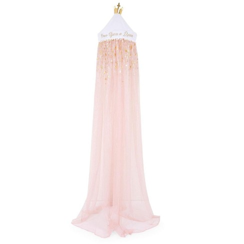 Ukonic Disney Princess Kids Bed Canopy for Ceiling Hanging Curtain Netting
