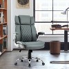 Swivel Office Room Chair Executive Desk Chair,Executive Chair Home Office Chair With Adjustable Armrest,Back Support For Chair-The Pop Home - 2 of 4