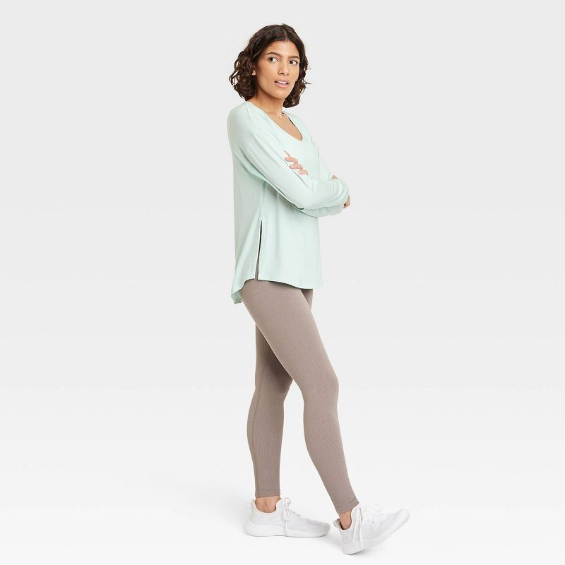 Women's Legging Friendly Side Slit Long Sleeve Top - All In Motion™, 6 of 10