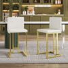 LOVMOR Mid-Century Modern Gold Counter Height Bar Stools with Back - 4 of 4