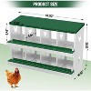 TackView Chicken Nesting Box, Hens Egg Nest Box, Metal Chicken Laying Box House with Rollout Egg Collection and Protective Lid - 2 of 4