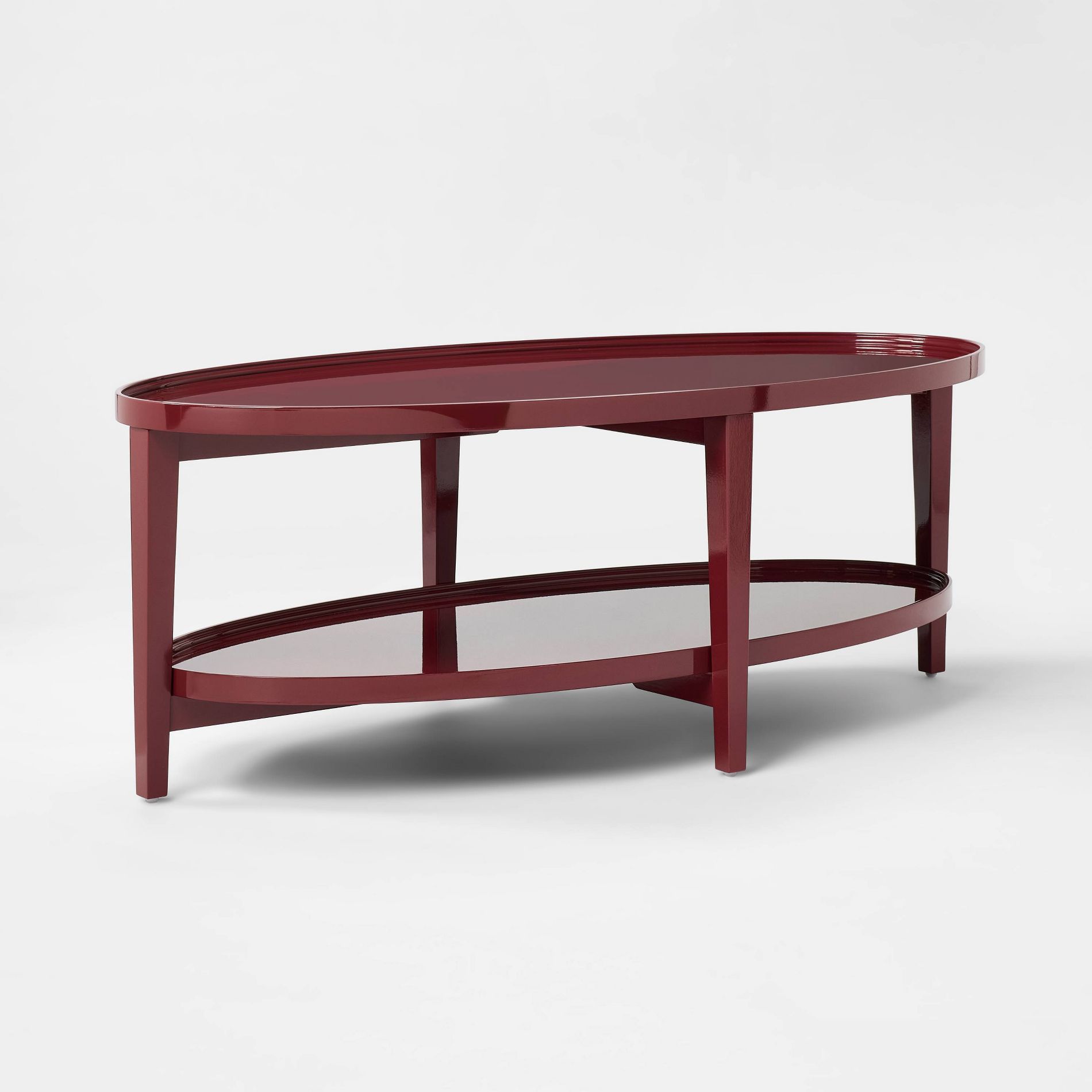 Coffee Table Lacquer Finish Dark Red - Threshold™ designed with Studio McGee
