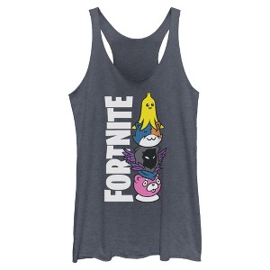 Womens Fortnite Cute Characters Logo Racerback Tank - 1 of 4
